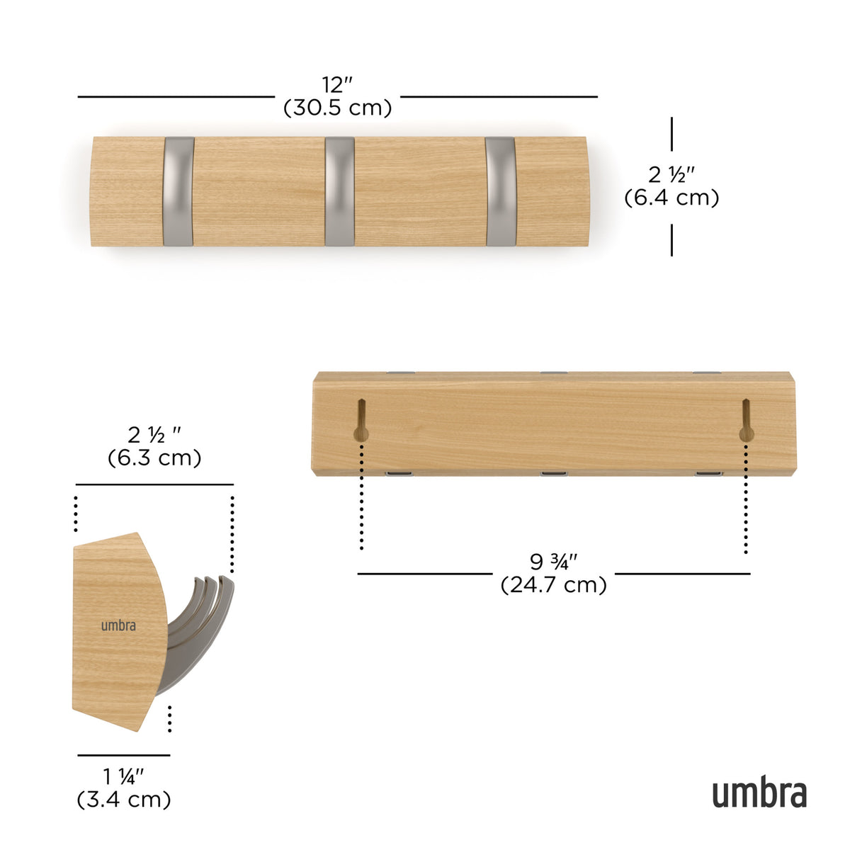 Wall Hooks | color: Natural-Nickel