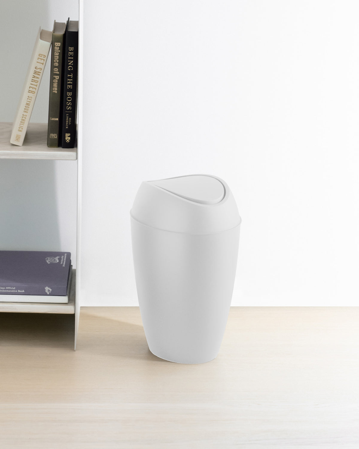 Bathroom Trash Cans | color: Metallic-White | Hover