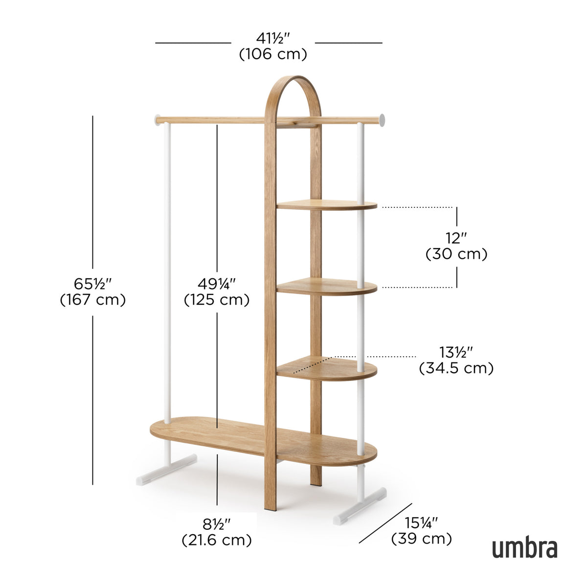 Garment Racks | color: White-Natural