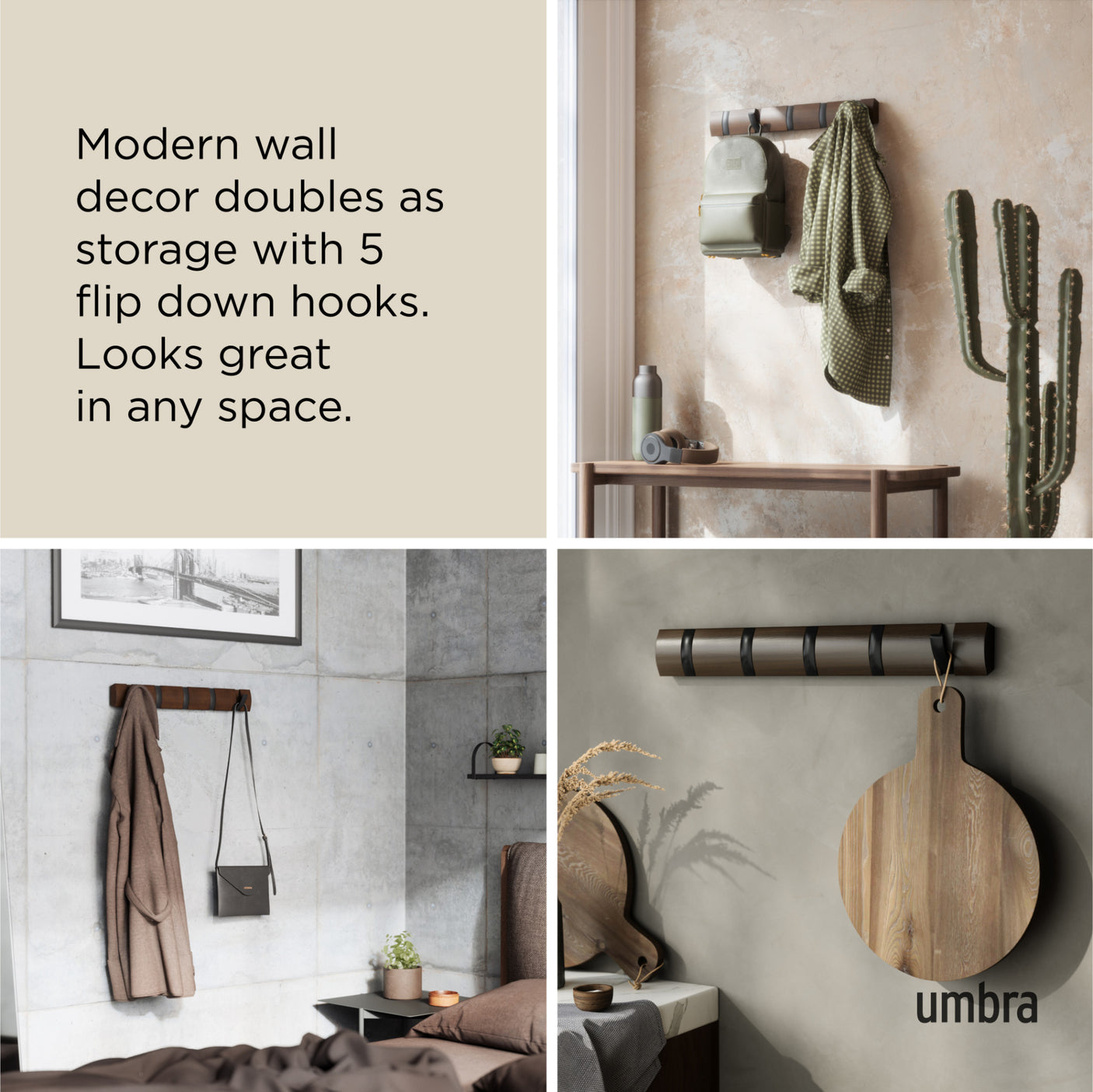 Wall Hooks | color: Black-Walnut
