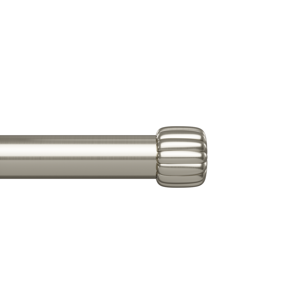 Single Curtain Rods | color: Nickel-Steel | size: 36-66" (91-168 cm) | diameter: 1" (2.5 cm)
