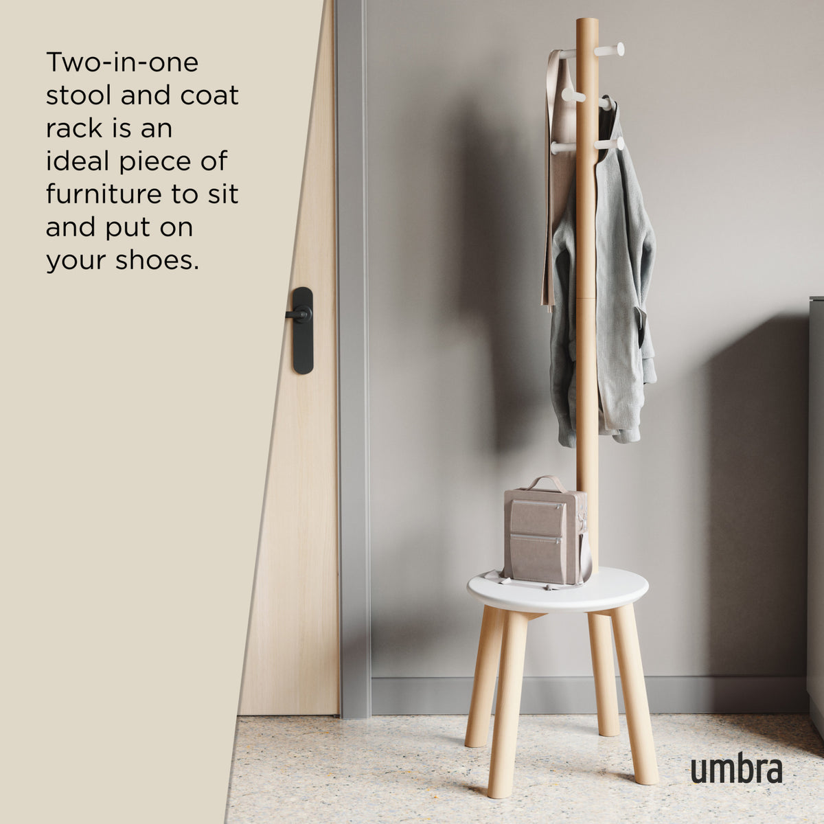Coat Racks & Valets | color: White-Natural