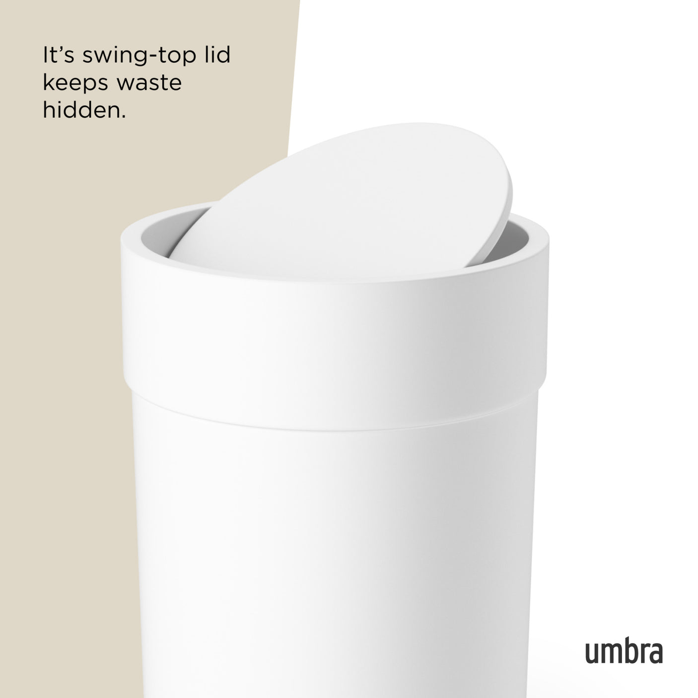 Bathroom Trash Cans | color: White