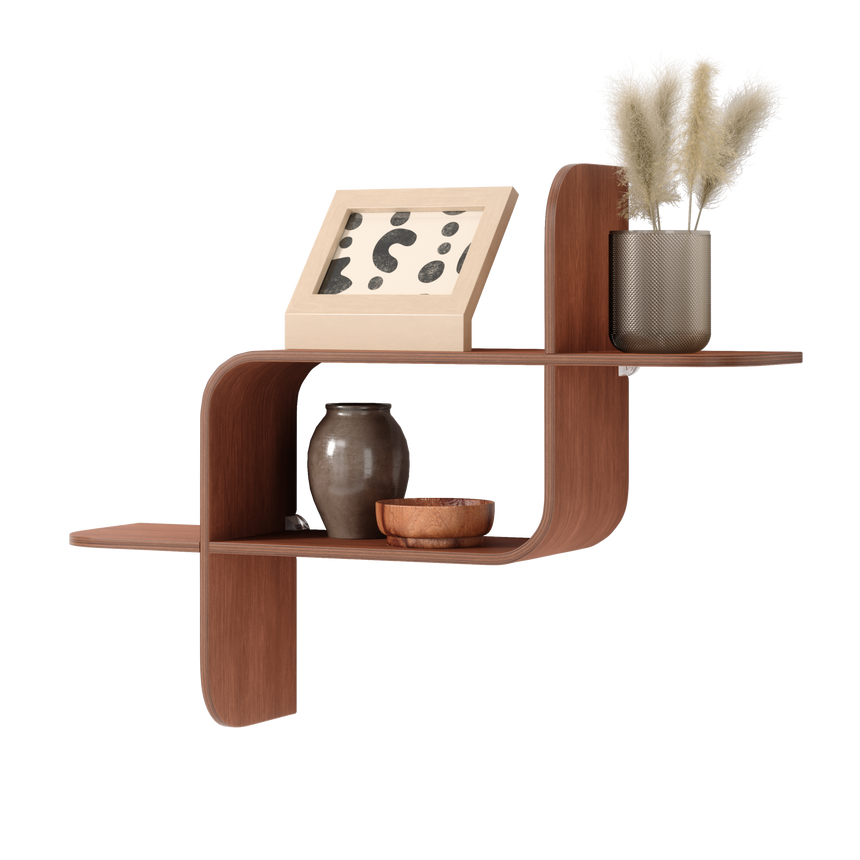 Shelves & Magazine Racks | color: Light-Walnut