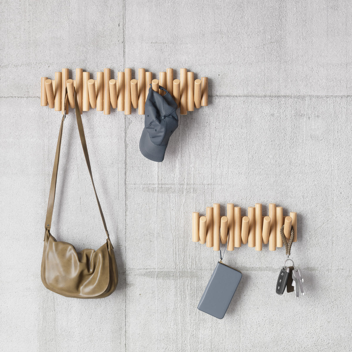 Wall Hooks | color: Natural | size: 8-Hook