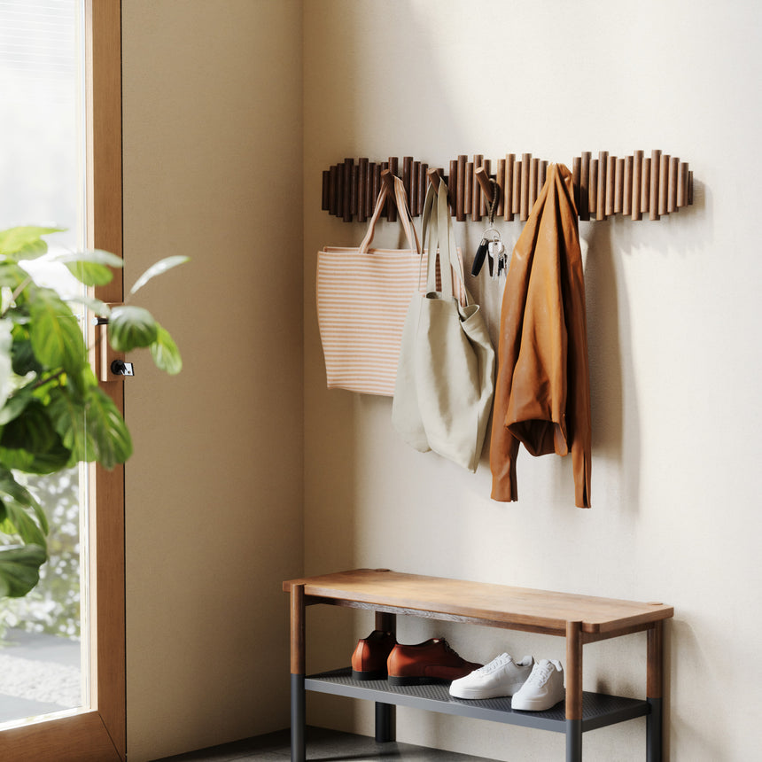 Wall Hooks | color: Aged-Walnut | size: 5-Hook