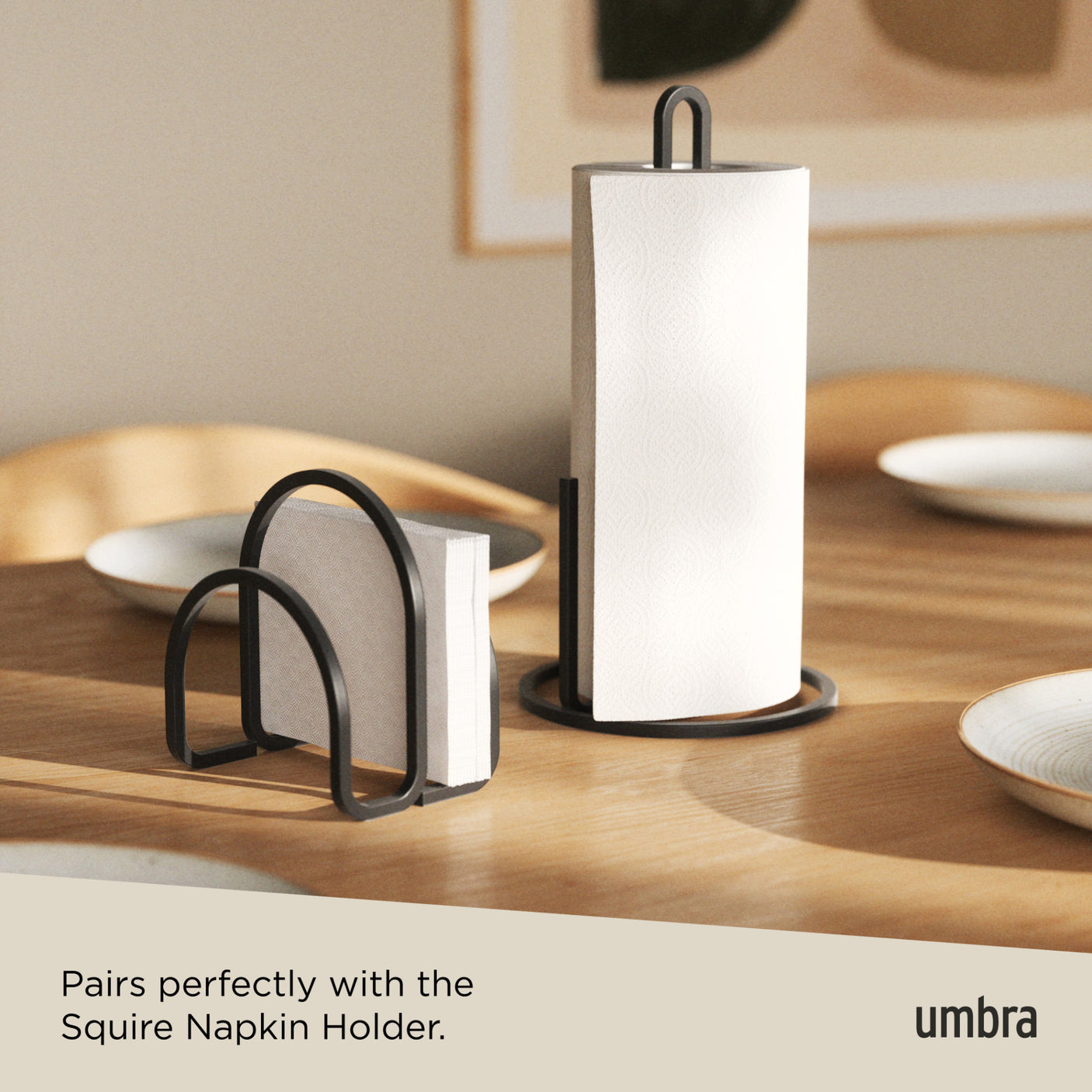 Countertop Paper Towel Holders | color: Black