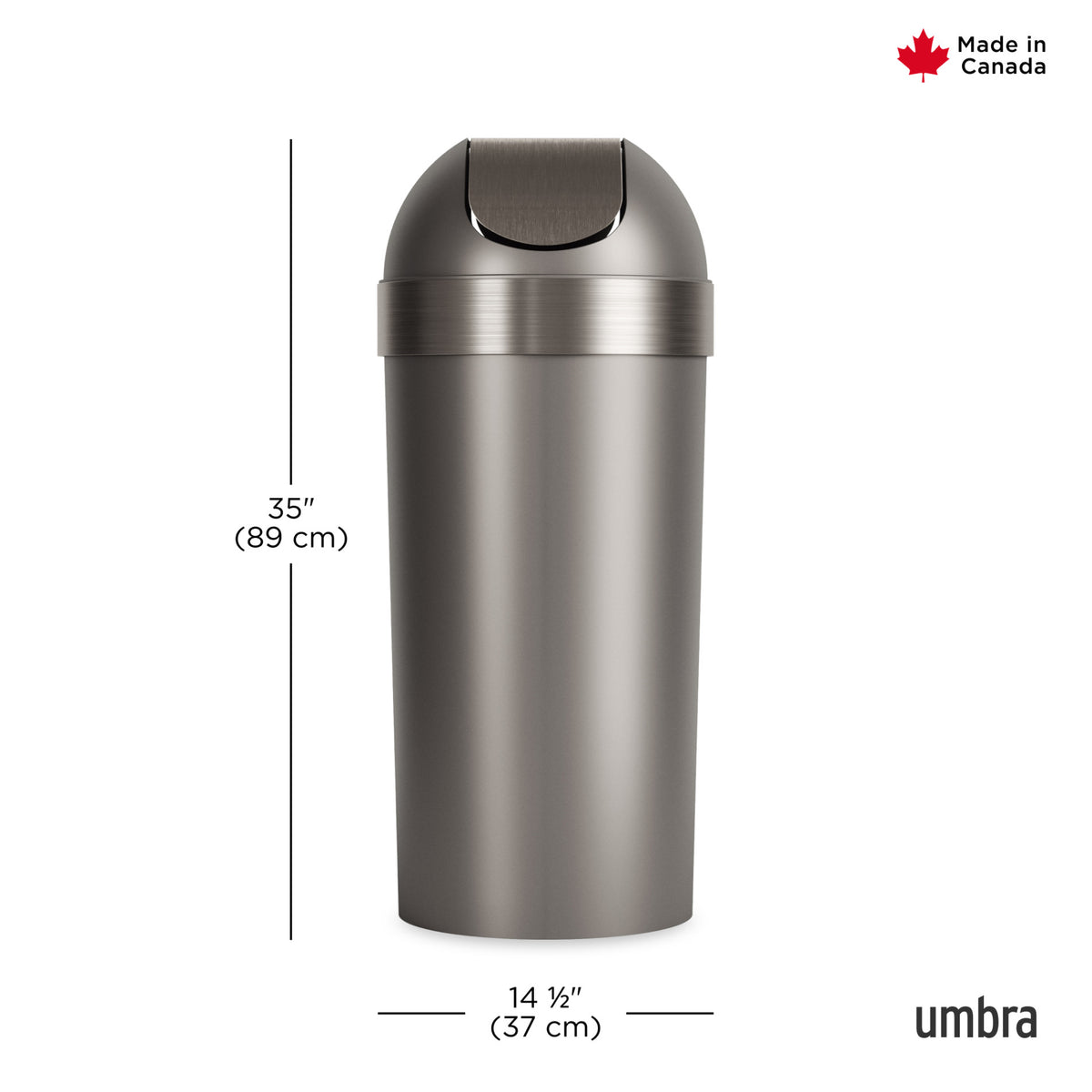 Kitchen Trash Cans | color: Pewter