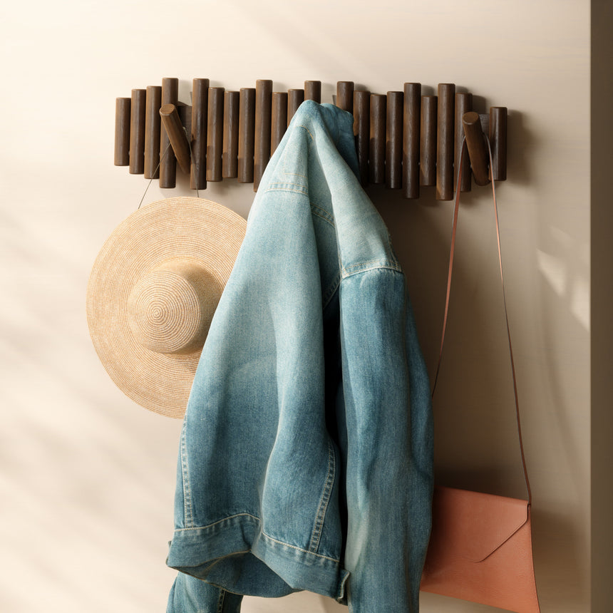 Wall Hooks | color: Aged-Walnut | size: 8-Hook