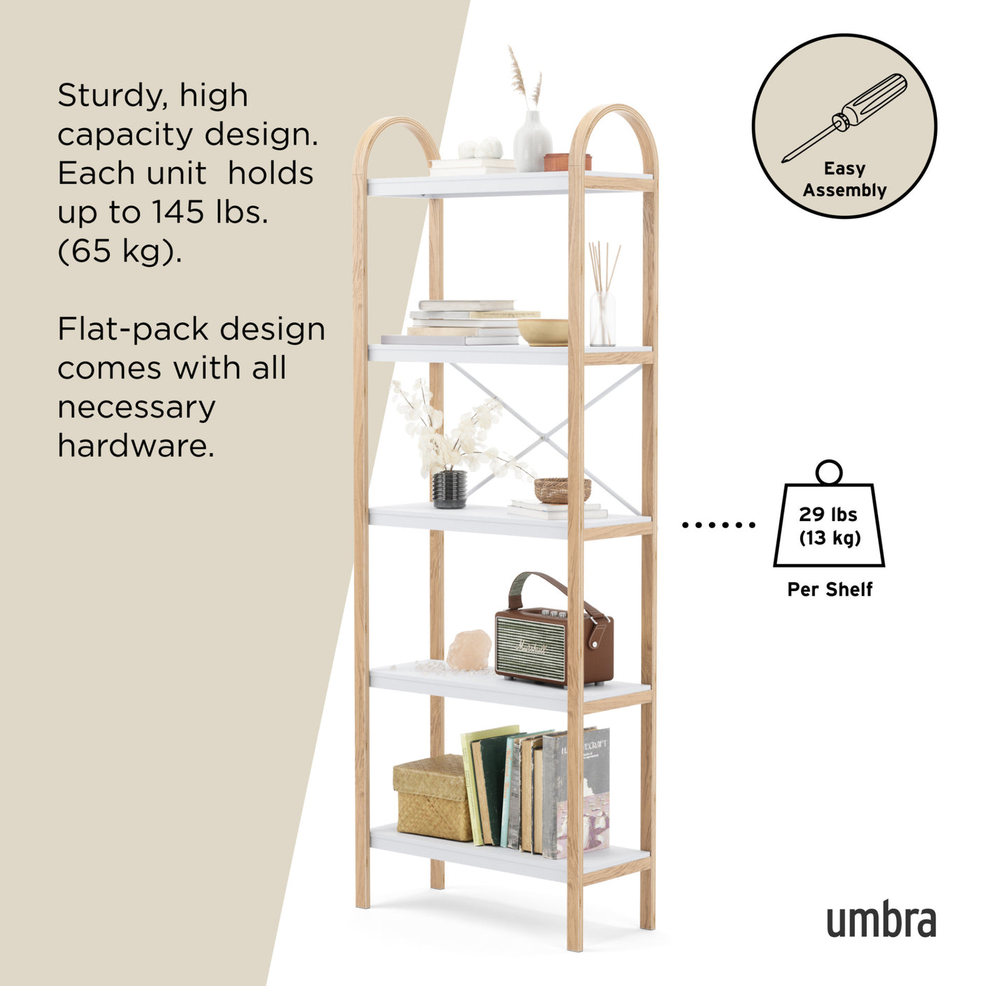 Shelves & Magazine Racks | color: White-Natural