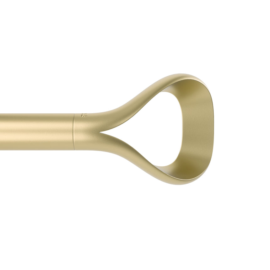 Single Curtain Rods | color: Gold | size: 42-120" (107-305 cm) | diameter: 1" (2.5 cm)