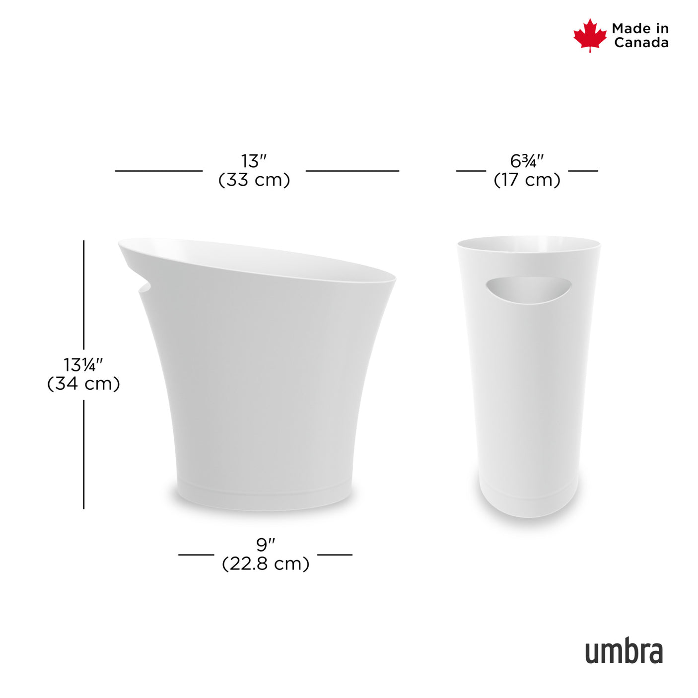 Bathroom Trash Cans | color: Metallic-White
