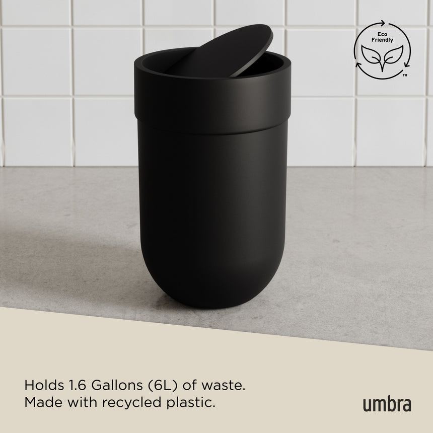 Bathroom Trash Cans | color: Black
