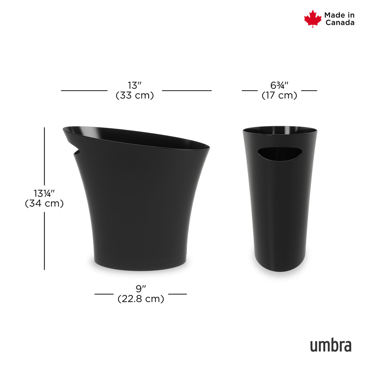 Bathroom Trash Cans | color: Black