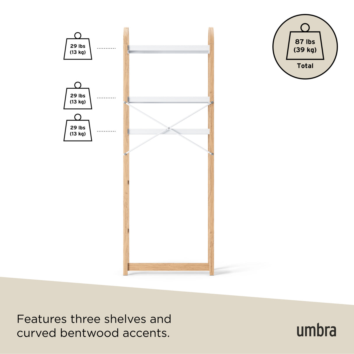 Shelves & Magazine Racks | color: White-Natural