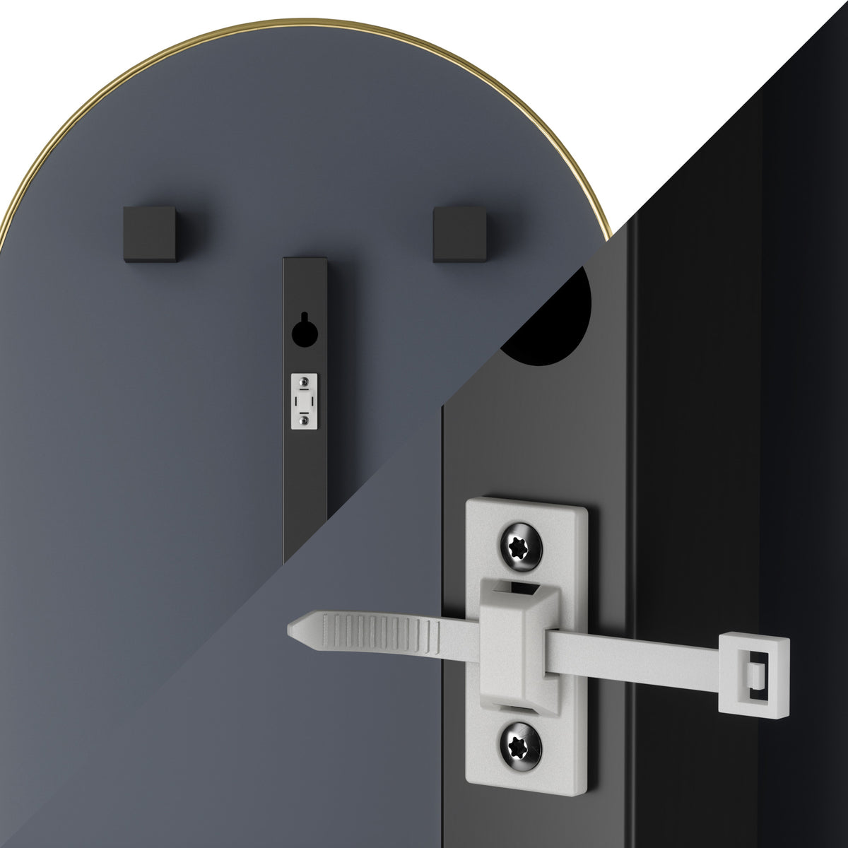 Wall Mirrors | color: Brass