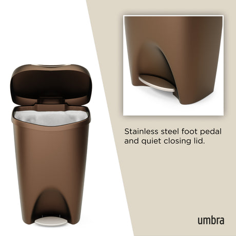 Kitchen Trash Cans | color: Bronze