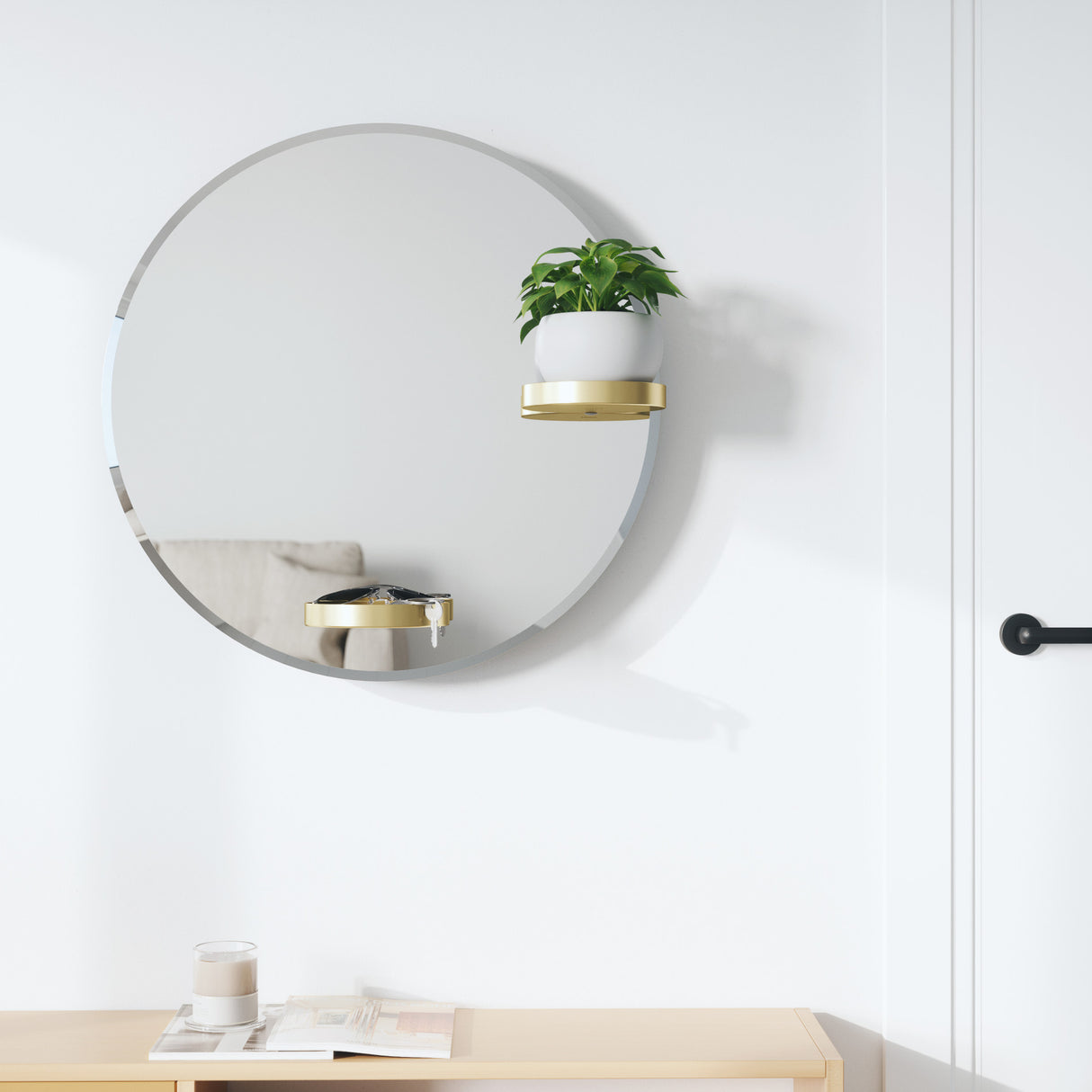 Wall Mirrors | color: Brass | Hover