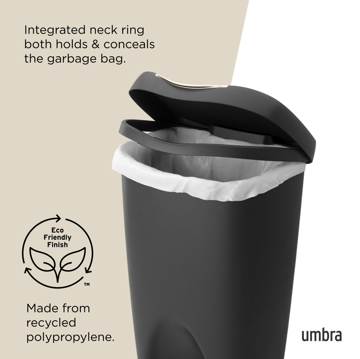 Kitchen Trash Cans | color: Black-Nickel