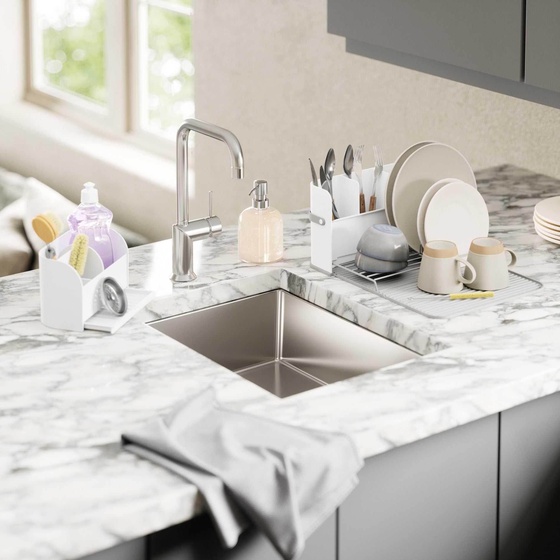Sling Sink Caddy w/ Soap Pump | Kitchen Organizer by Umbra – Umbra
