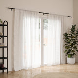 Single Curtain Rods | color: Matte Black | size: 64-128" (162-325 cm) | diameter: 1" (2.5 cm)