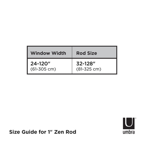 Single Curtain Rods | color: Matte-Black | size: 32-128" (81-325 cm) | diameter: 1" (2.5 cm)