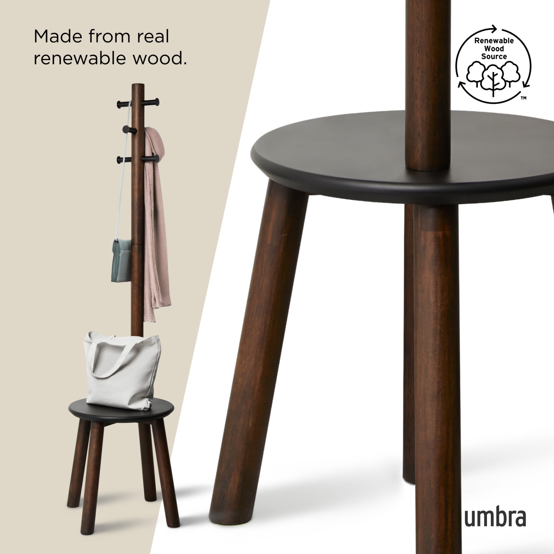 Umbra Pillar Stool Coatrack アンブラ ピラー Pillar Stool & Coat Rack - The Ultimate Space Saver | Umbra