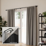 Double Curtain Rods | color: Matte-Black | size: 30-84" (76-213 cm) | diameter: 3/4" (1.9 cm)