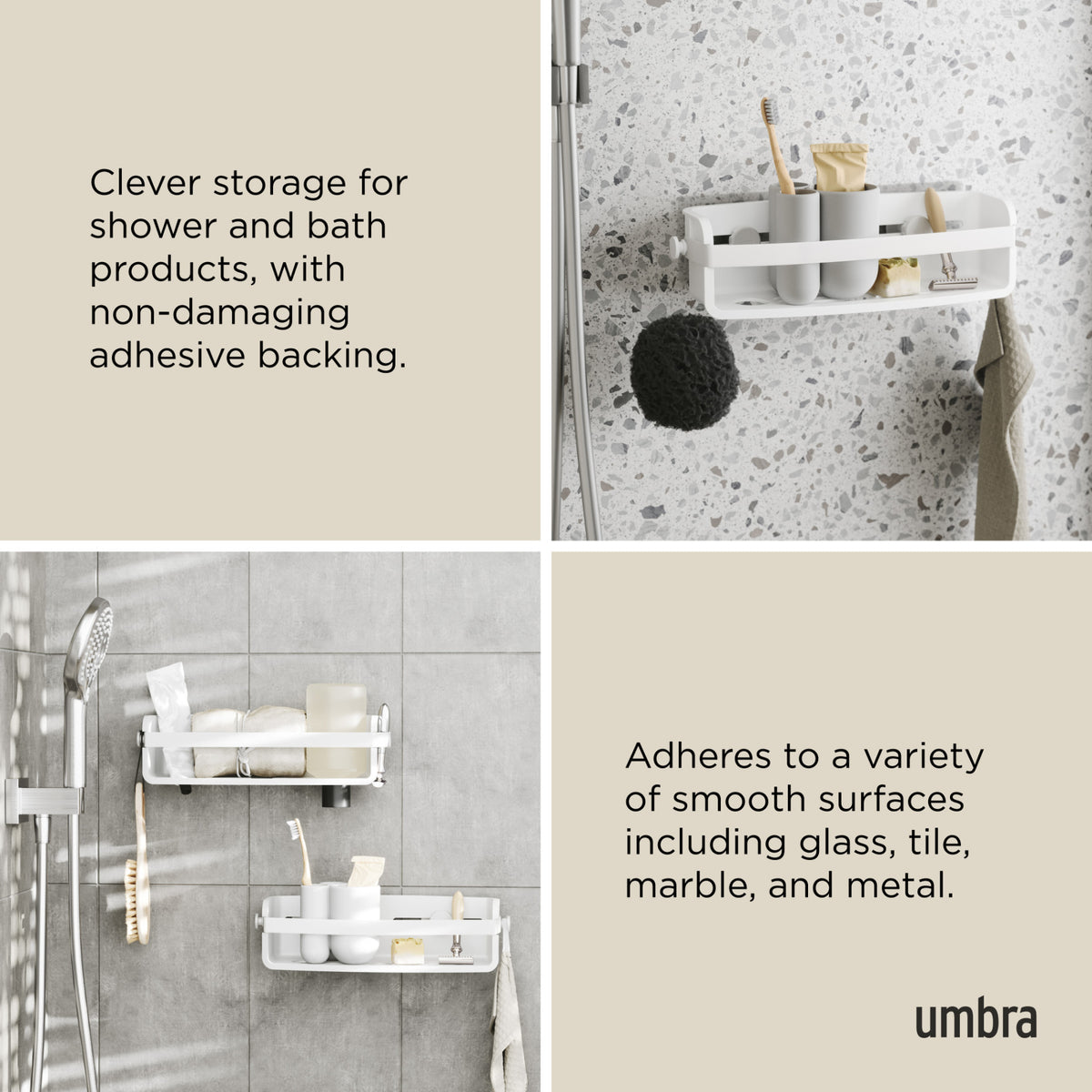 Shower Storage | color: White