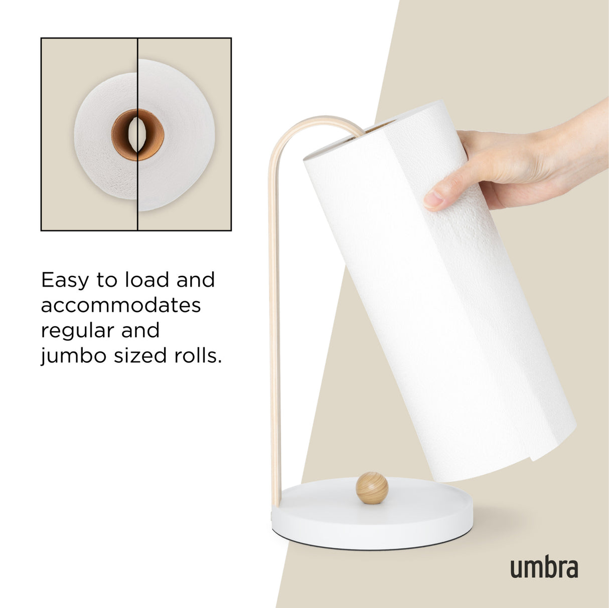 Paper Towel Holders | color: White/Natural