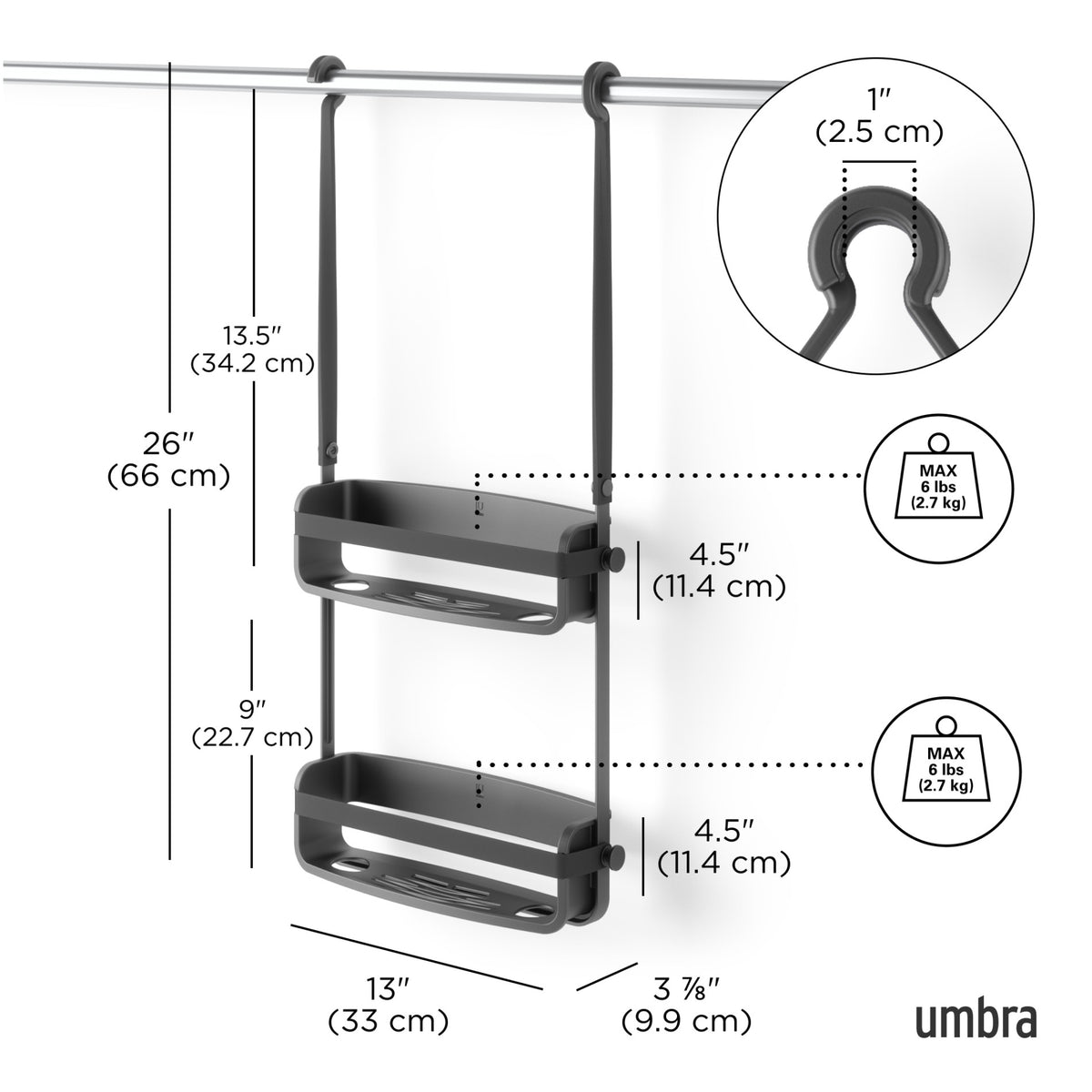 Shower Storage | color: Black