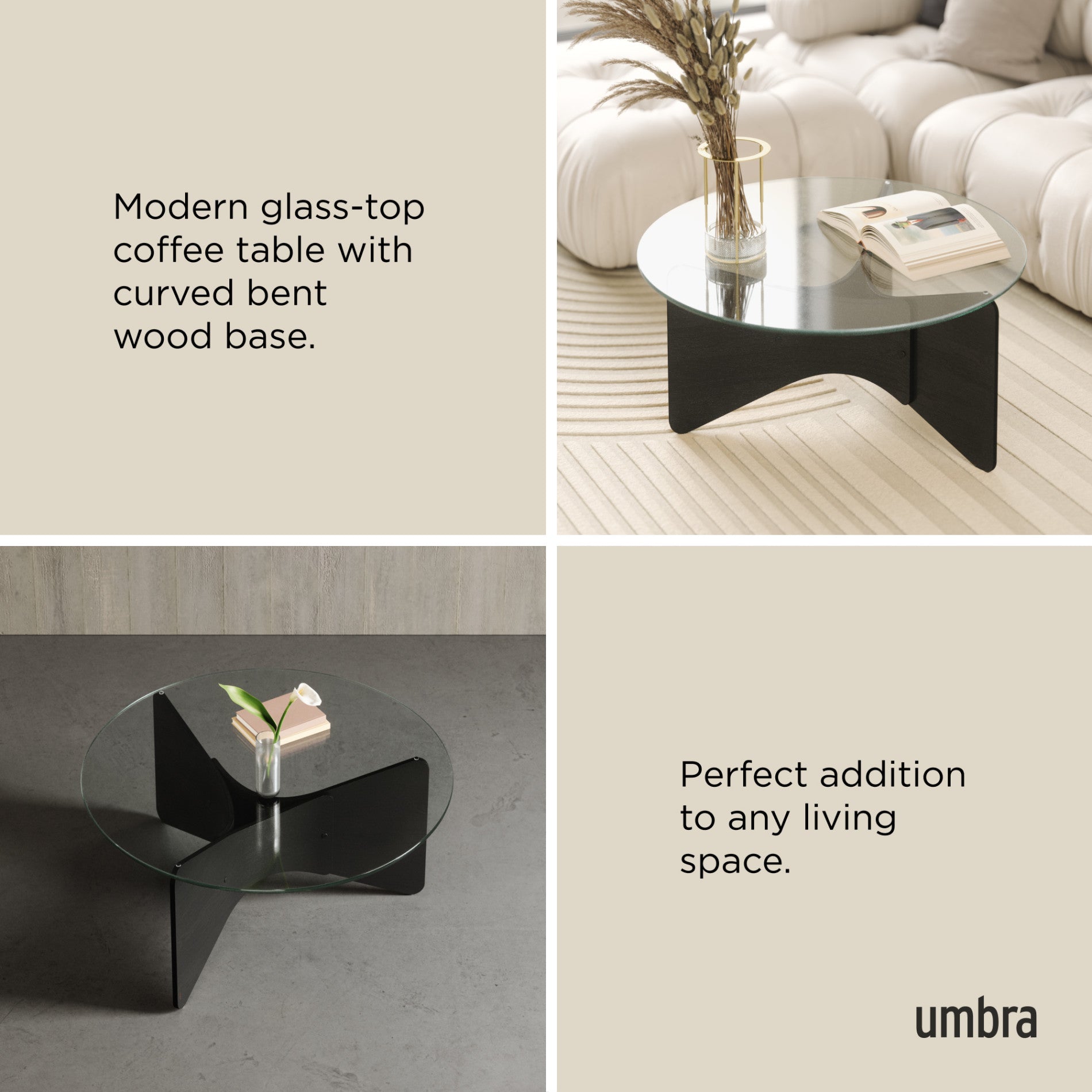 Madera Coffee Table – Modern Glass Coffee Table | Umbra Canada