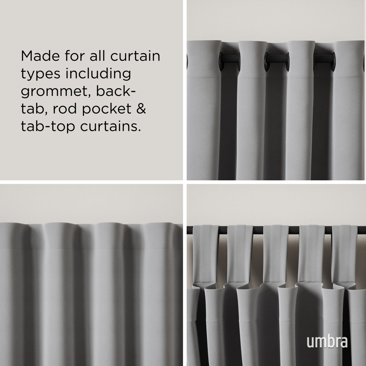 Single Curtain Rods | color: Matte-Black | size: 16-28" (41-71 cm approx) | diameter: 5/8" (1.6cm approx)