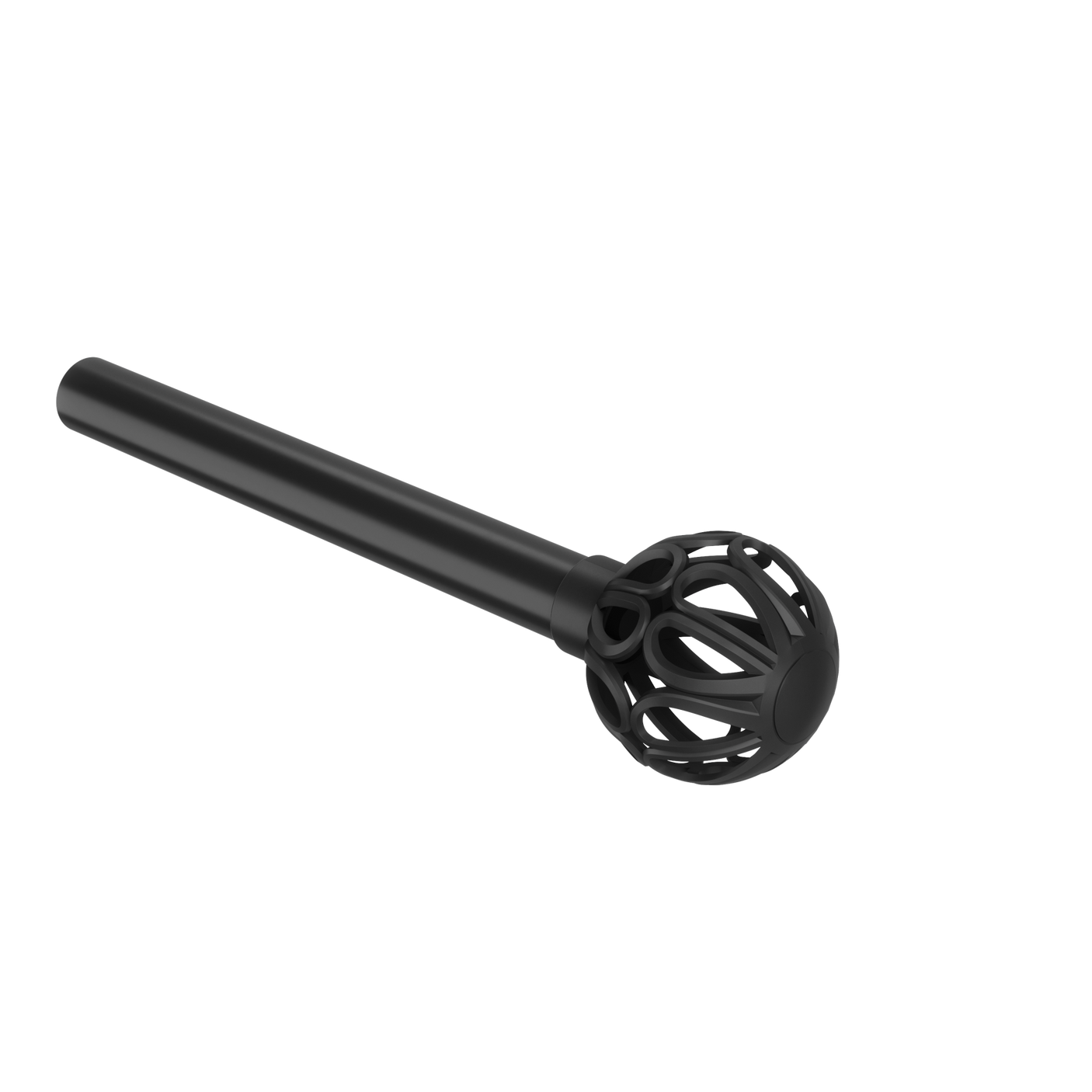 Single Curtain Rods | color: Matte-Black | size: 42-120" (107-305 cm) | diameter: 1" (2.5 cm)