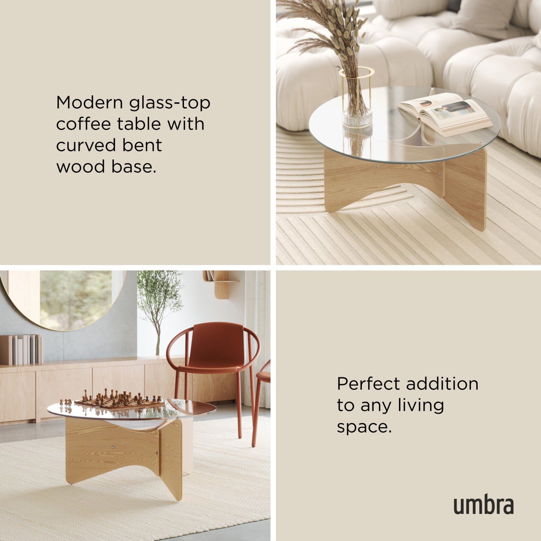 Madera Coffee Table – Modern Glass Coffee Table | Umbra Canada