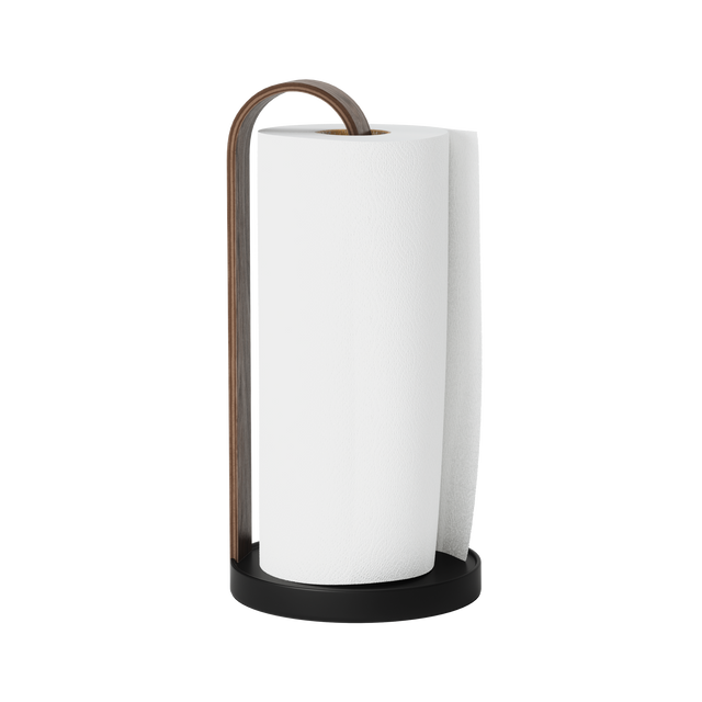 Paper Towel Holders | color: Black-Walnut