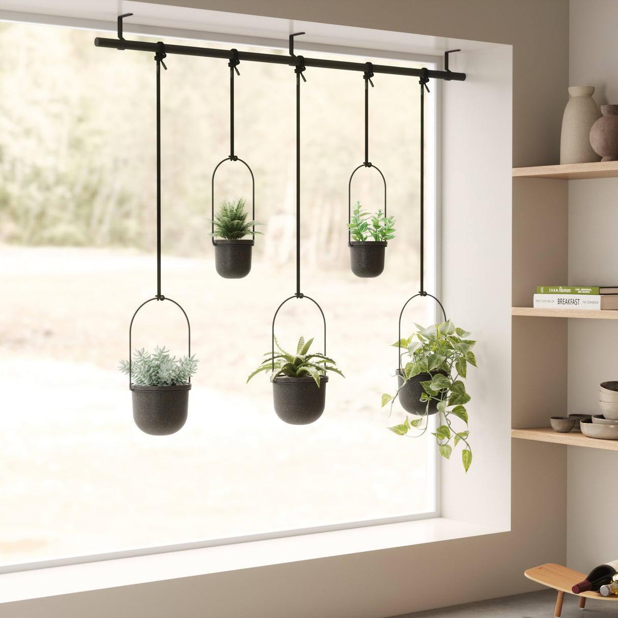 Hanging Planters | color: Black | Hover