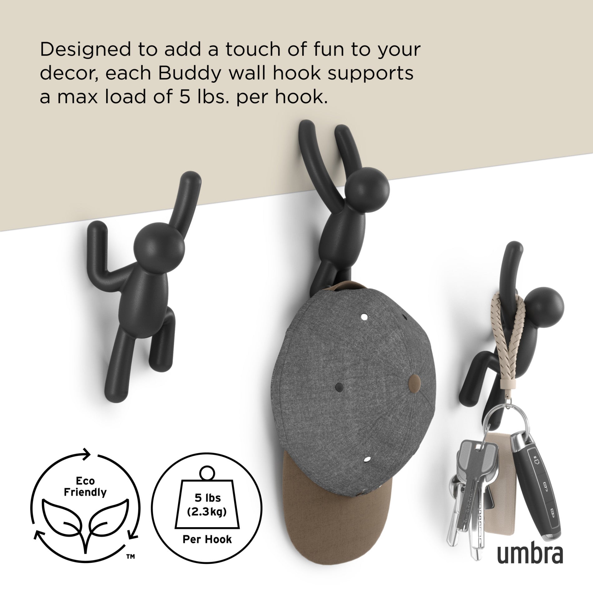 Playful Wall Hooks - Buddy Wall Hook | Umbra Canada