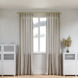 Single Curtain Rods | color: Brass | size: 36-72" (91-183 cm) | diameter: 1" (2.5 cm)