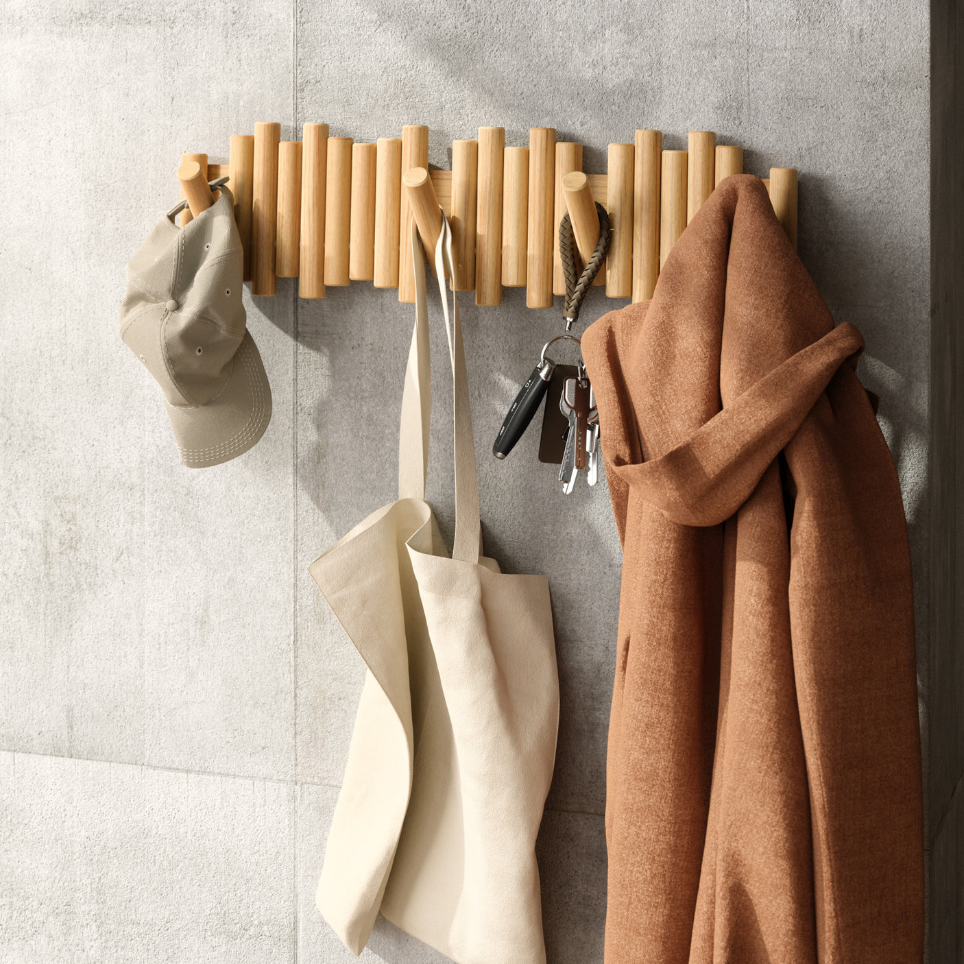Wall Hooks | color: Natural | size: 8-Hook