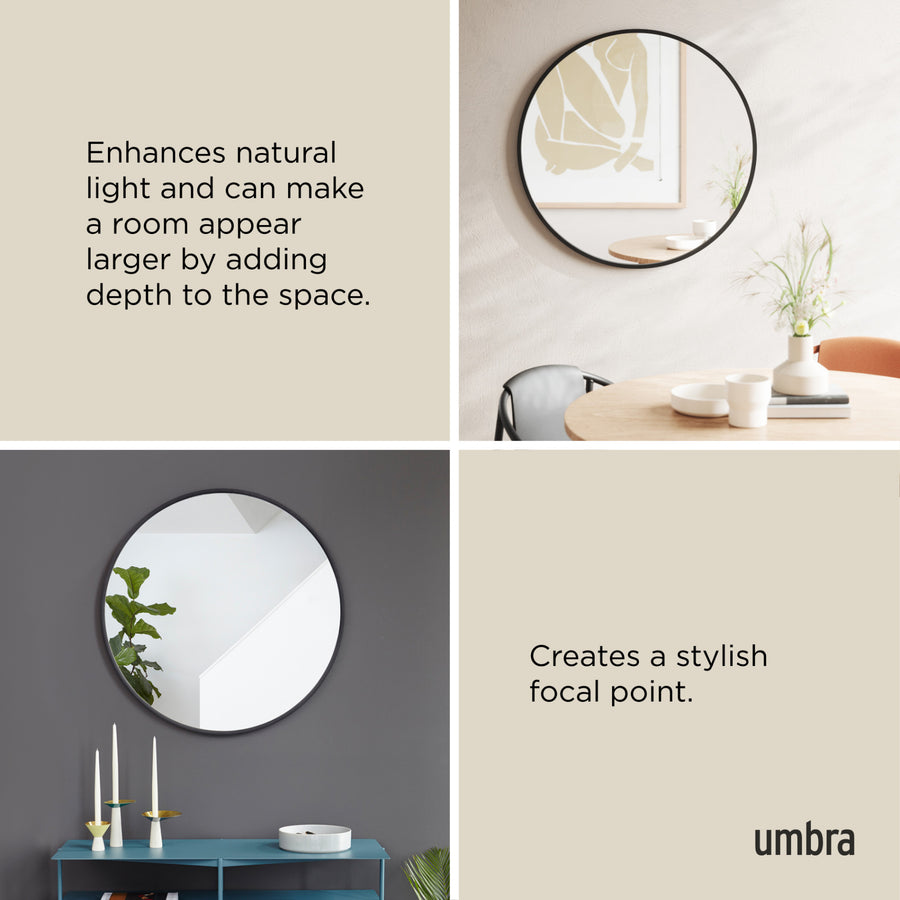 Hub Wall Mirror - Large Round & Modern Circular | Umbra Canada