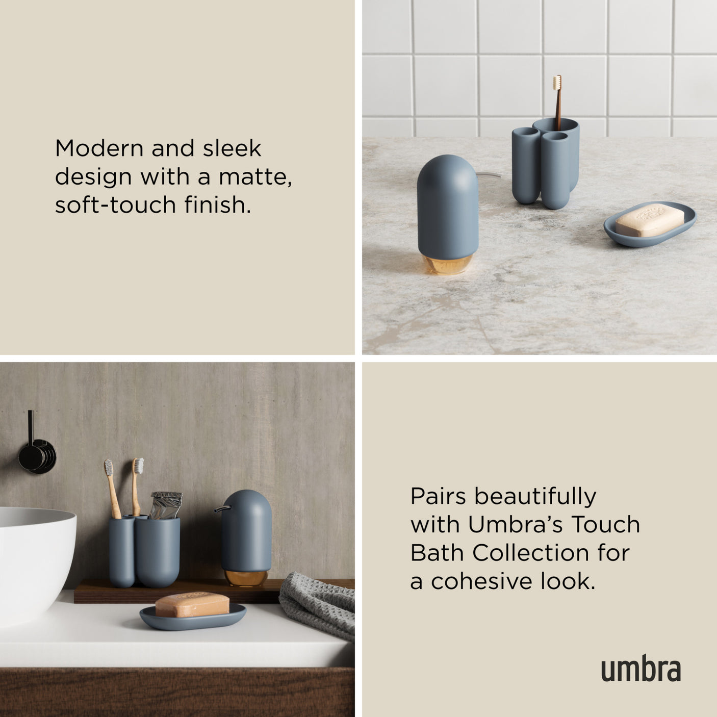 Tumblers & Toothbrush Holders | color: Slate Blue