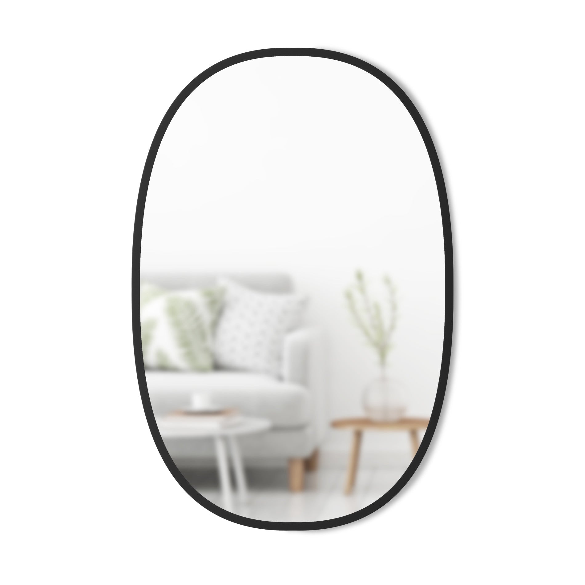 鏡 umbra Ola Wall Mirror Hub Oval Mirror - Instantly Brighten Your Space with Hub | Umbra