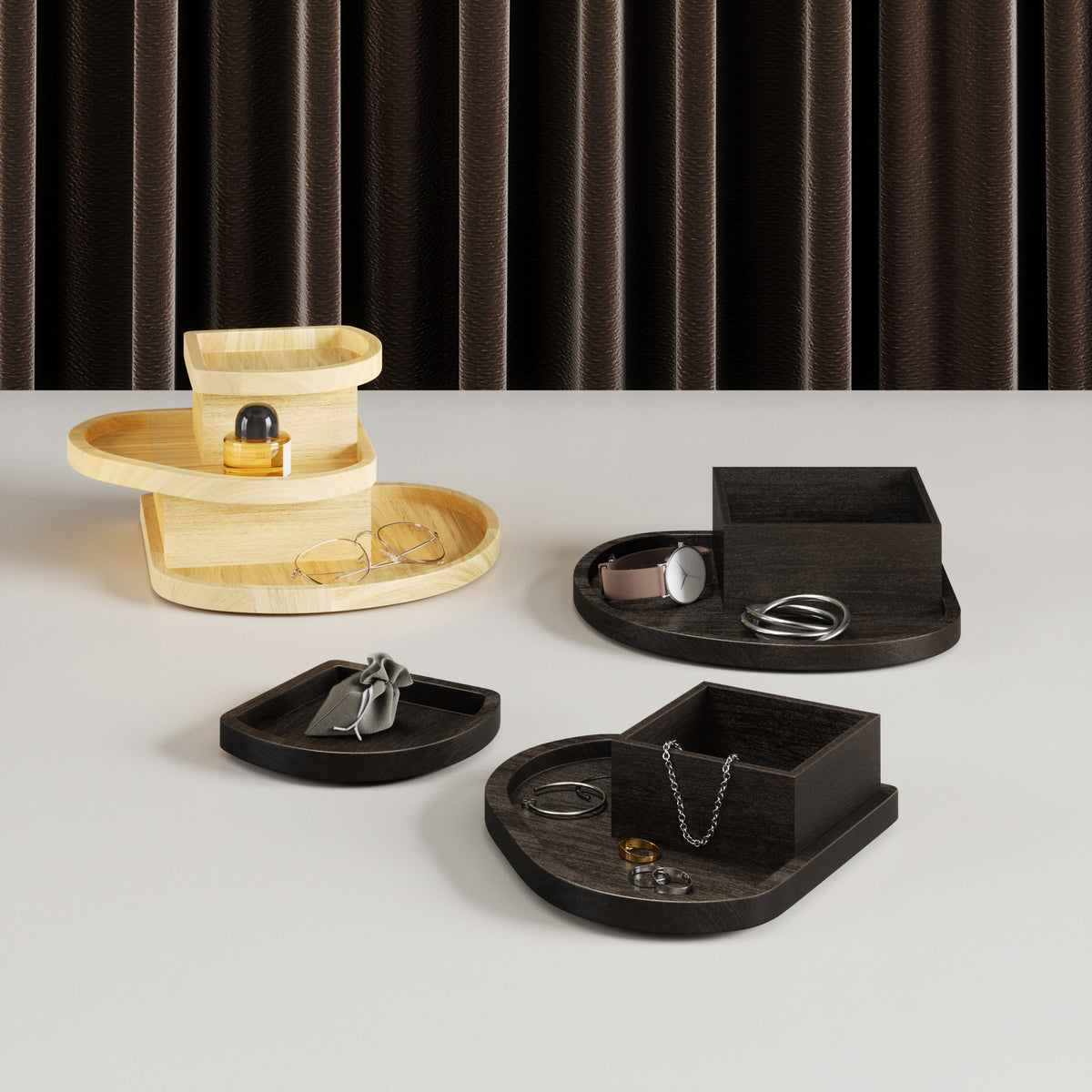 Jewelry Boxes | color: Black Wood