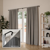Single Curtain Rods | color: Matte-Black | size: 30-84" (76-213 cm) | diameter: 3/4" (1.9 cm)