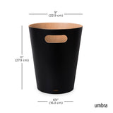 Bathroom Trash Cans | color: Black-Natural