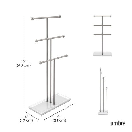 Jewelry Stands | color: White-Nickel