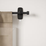 Single Curtain Rods | color: Matte-Black | size: 16-28" (41-71 cm approx) | diameter: 5/8" (1.6cm approx)