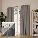 Single Curtain Rods | color: Matte-Nickel | size: 66-144" (167-365cm) | diameter: 3/4" (1.9 cm)