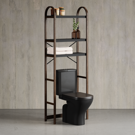 Shelves & Magazine Racks | color: Black/Walnut